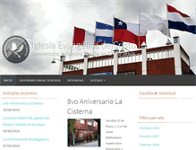 Tablet Screenshot of iglesiaevangelicadecristo.cl